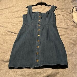 Button down denim dress XL